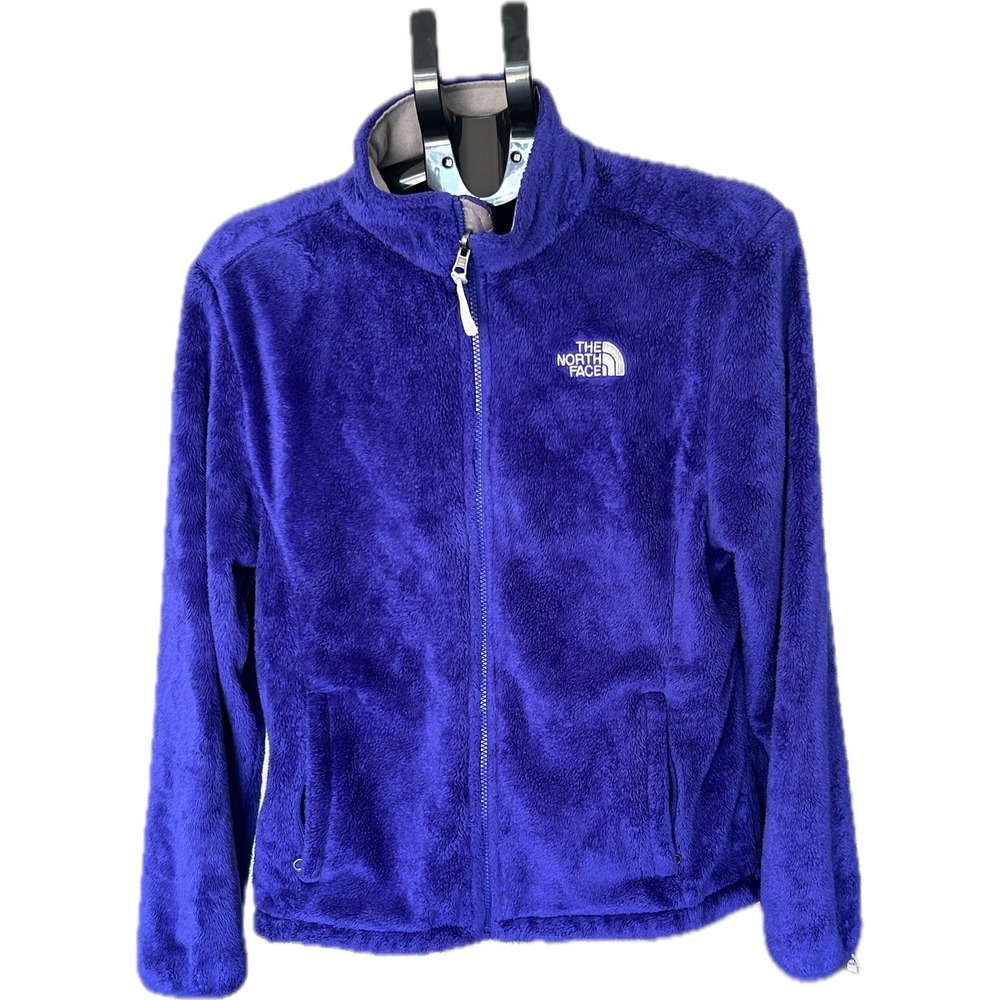 The North Face Osito Fleece Jacket Womens L Purple Excellent Full Zip Soft Shell